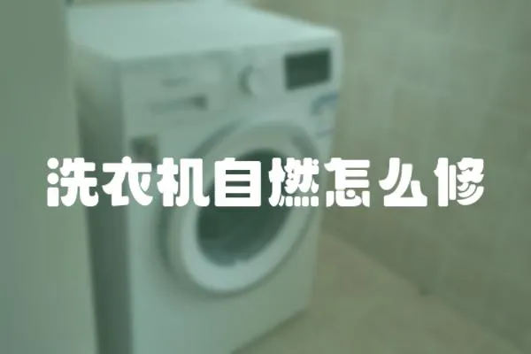 洗衣機自燃怎么修