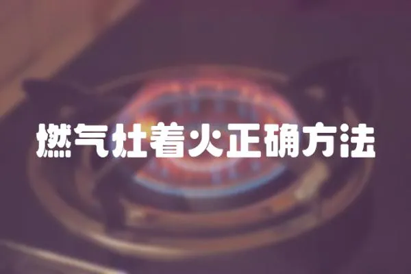 燃氣灶著火正確方法