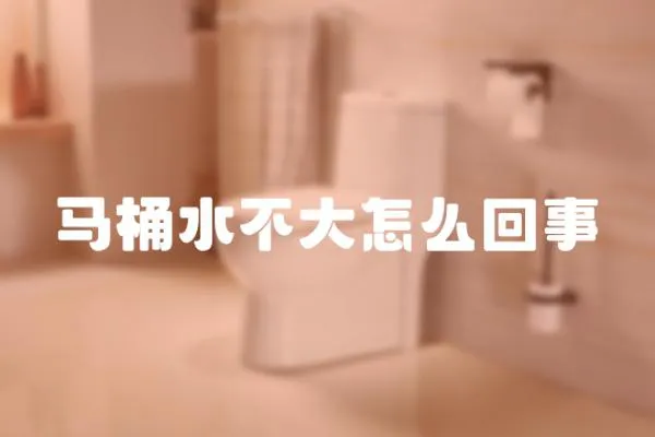 馬桶水不大怎么回事