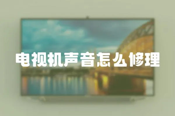 電視機聲音怎么修理