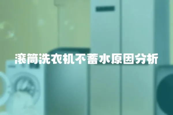 滾筒洗衣機不蓄水原因分析