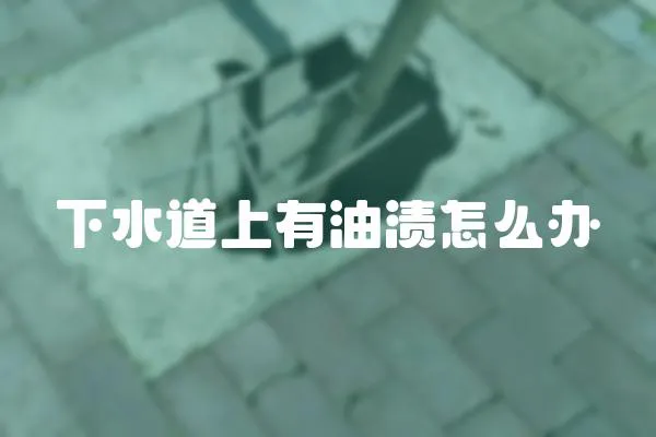 下水道上有油漬怎么辦