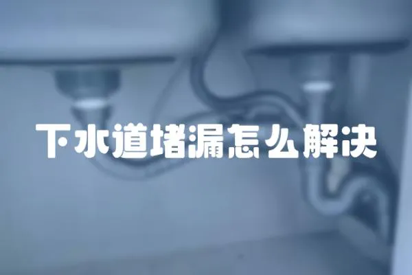 下水道堵漏怎么解決