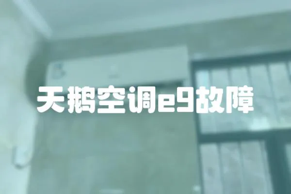 天鵝空調e9故障