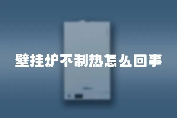 壁掛爐不制熱怎么回事