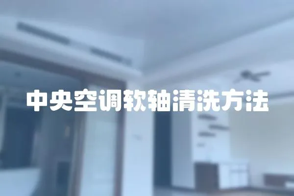 中央空調軟軸清洗方法