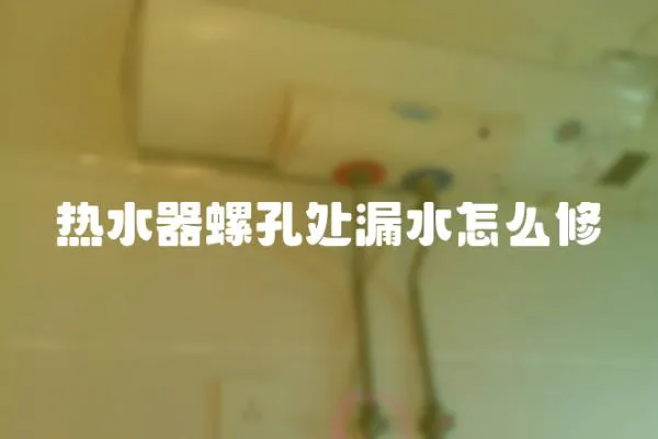 熱水器螺孔處漏水怎么修