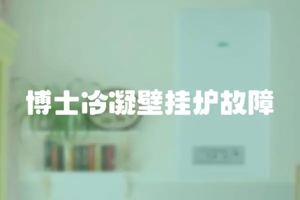 博士冷凝壁掛爐故障