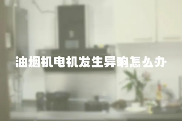 油煙機電機發生異響怎么辦