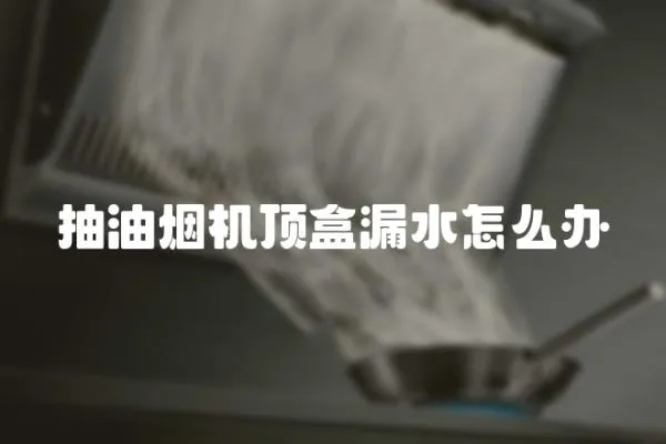 抽油煙機頂盒漏水怎么辦