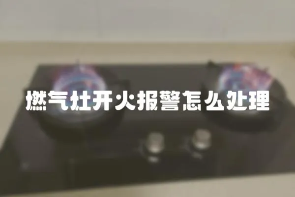 燃氣灶開火報警怎么處理