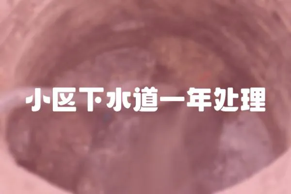 小區下水道一年處理