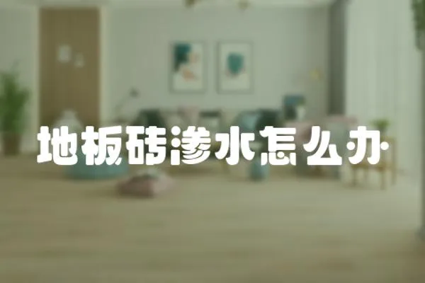 地板磚滲水怎么辦