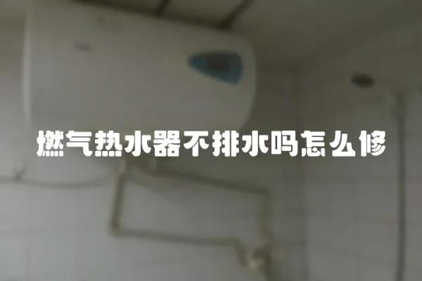 燃氣熱水器不排水嗎怎么修