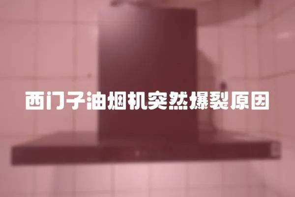西門子油煙機突然爆裂原因