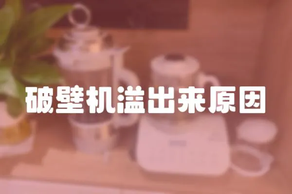 破壁機溢出來原因