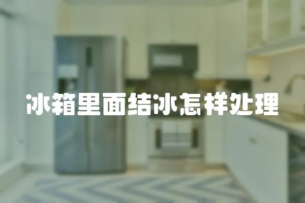 冰箱里面結冰怎樣處理