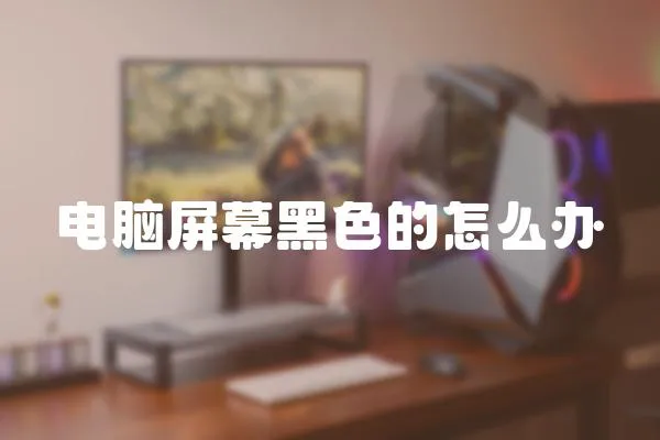 電腦屏幕黑色的怎么辦