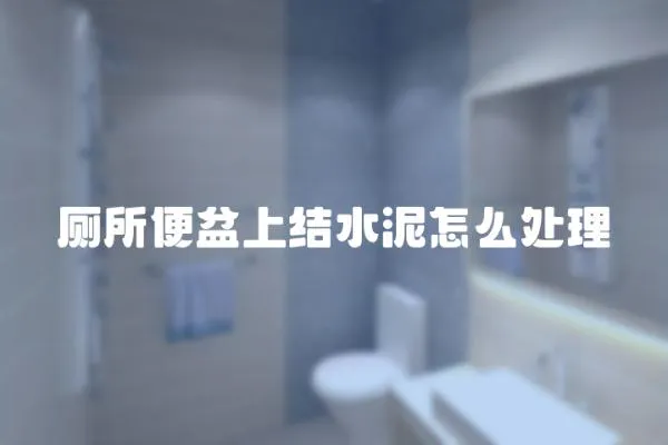廁所便盆上結水泥怎么處理
