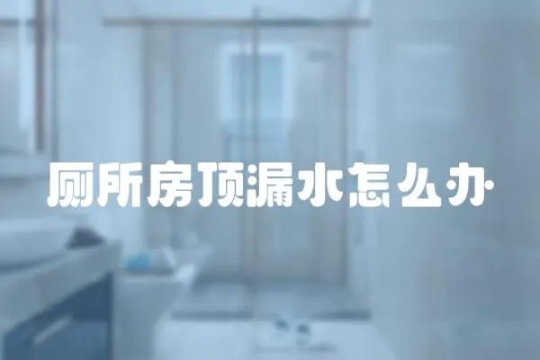 廁所房頂漏水怎么辦