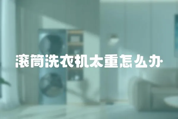 滾筒洗衣機太重怎么辦