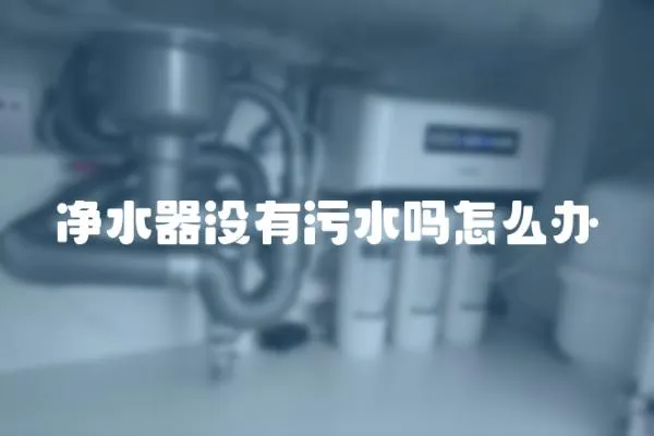 凈水器沒有污水嗎怎么辦