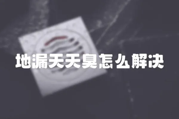 地漏天天臭怎么解決