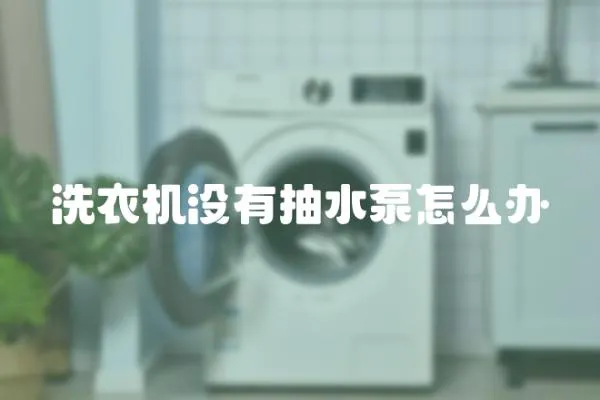 洗衣機沒有抽水泵怎么辦