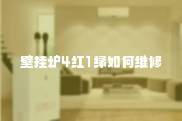 壁掛爐4紅1綠如何維修