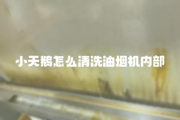 小天鵝怎么清洗油煙機內部
