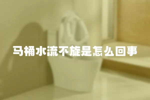 馬桶水流不旋是怎么回事