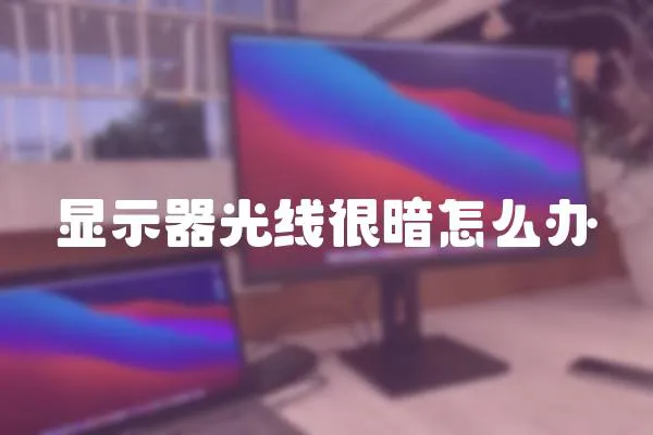 顯示器光線很暗怎么辦