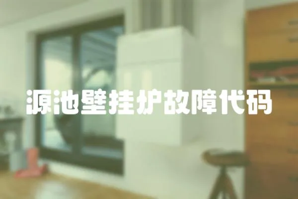 源池壁掛爐故障代碼
