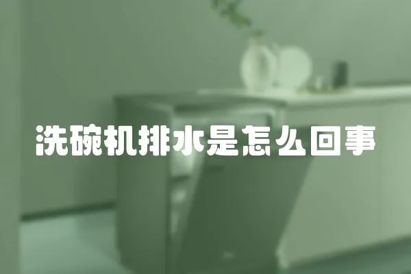 洗碗機排水是怎么回事