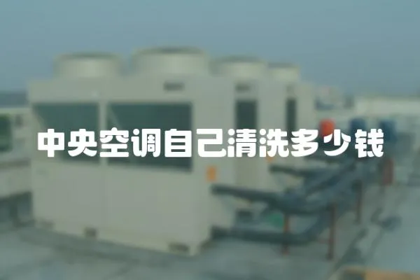 中央空調自己清洗多少錢