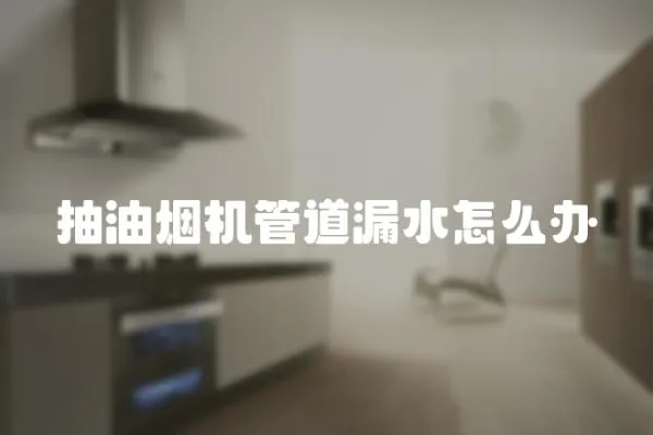 抽油烟机管道漏水怎么办