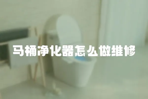 馬桶凈化器怎么做維修