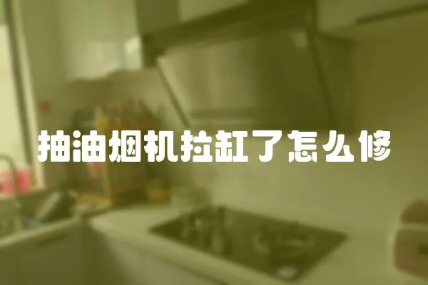 抽油煙機拉缸了怎么修