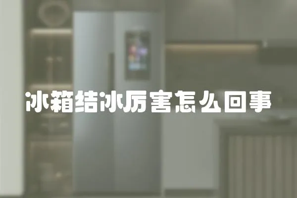 冰箱結冰厲害怎么回事