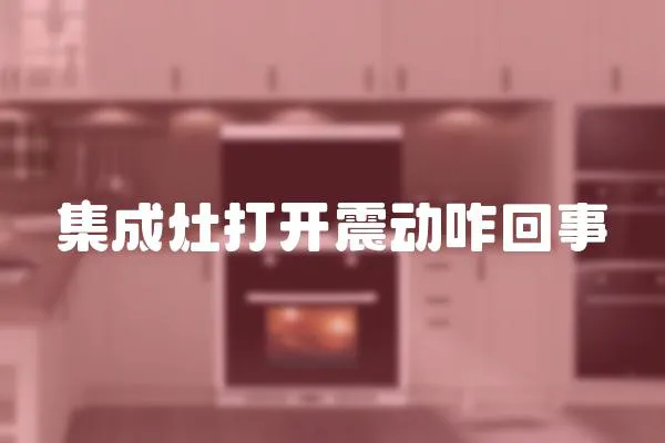 集成灶打開震動咋回事
