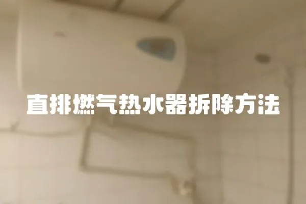 直排燃氣熱水器拆除方法