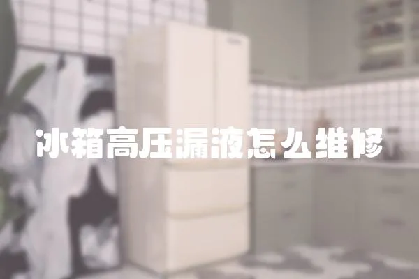 冰箱高壓漏液怎么維修