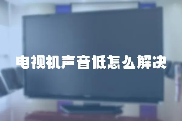 電視機聲音低怎么解決