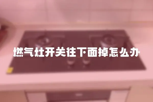 燃氣灶開關(guān)往下面掉怎么辦