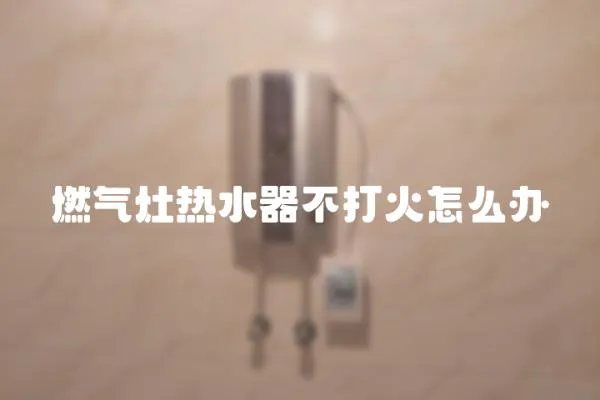 燃氣灶熱水器不打火怎么辦
