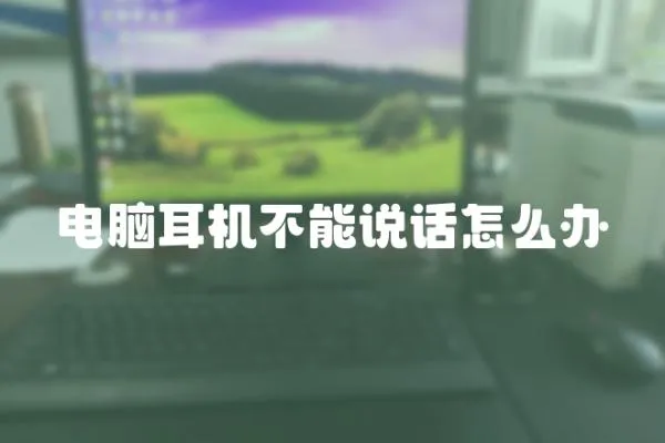 電腦耳機(jī)不能說話怎么辦