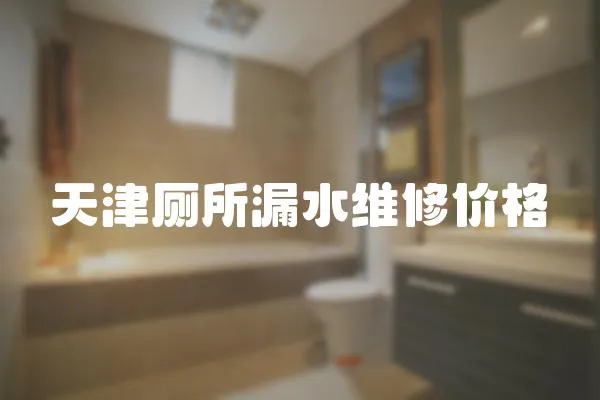 天津廁所漏水維修價格