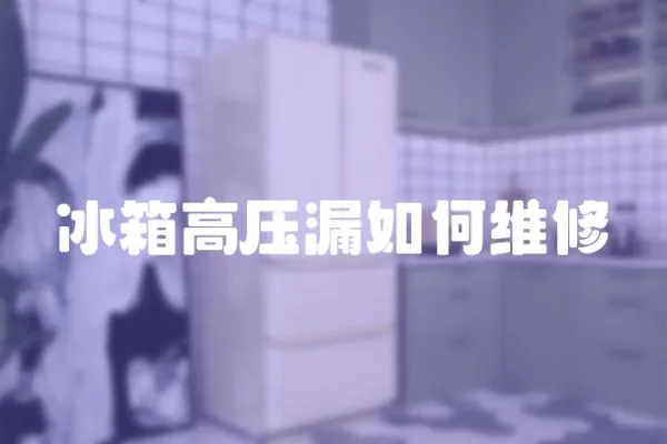 冰箱高壓漏如何維修