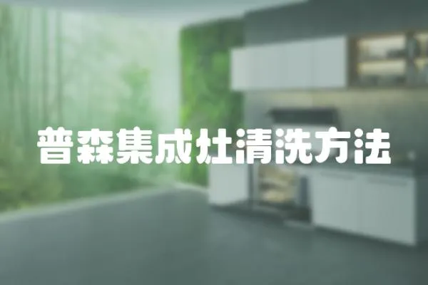 普森集成灶清洗方法