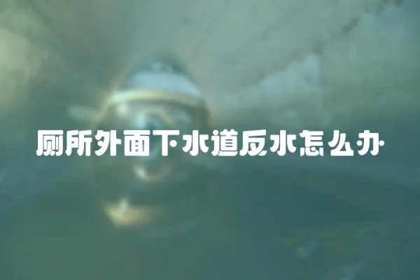 廁所外面下水道反水怎么辦